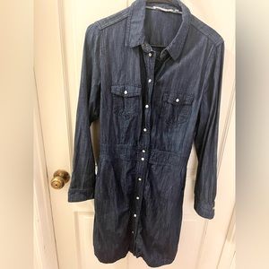 Boden snap front denim dress